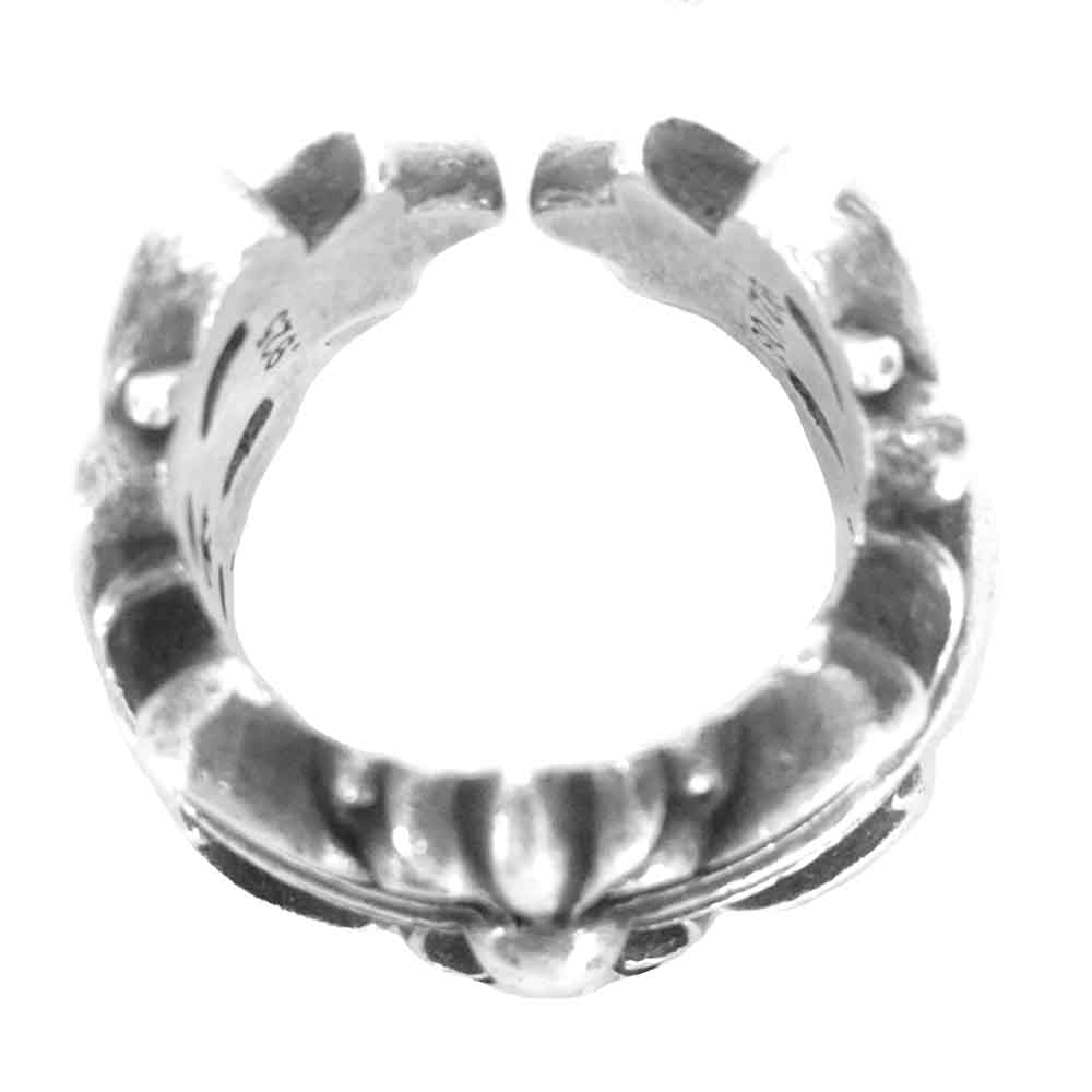CHROME HEARTS クロムハーツ（原本無） ダブル フローラル クロス リング シルバー系【中古】