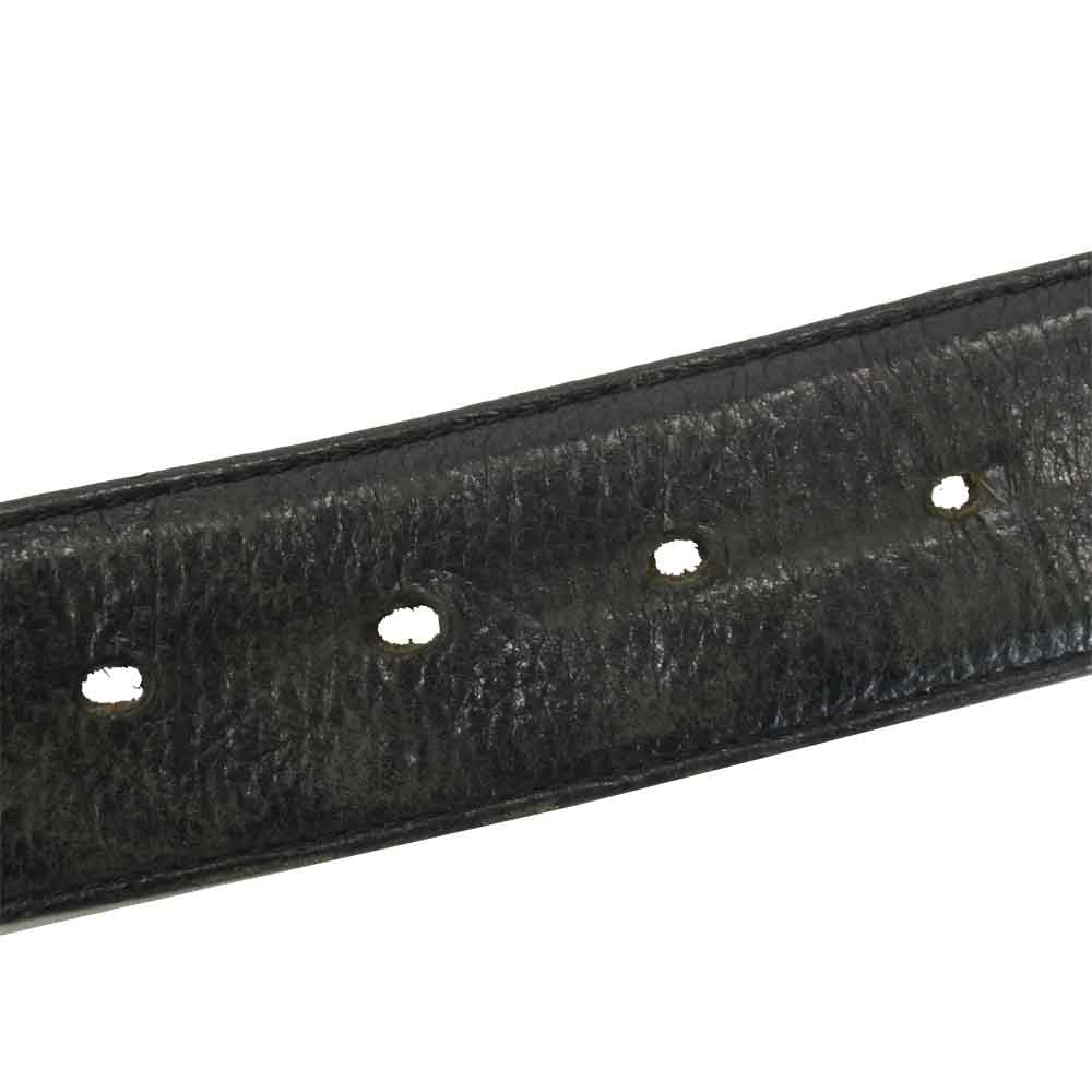 CHROME HEARTS クロムハーツ（原本無） クラシック オーバル クロス バックル レザー ベルト ブラック系 36【中古】