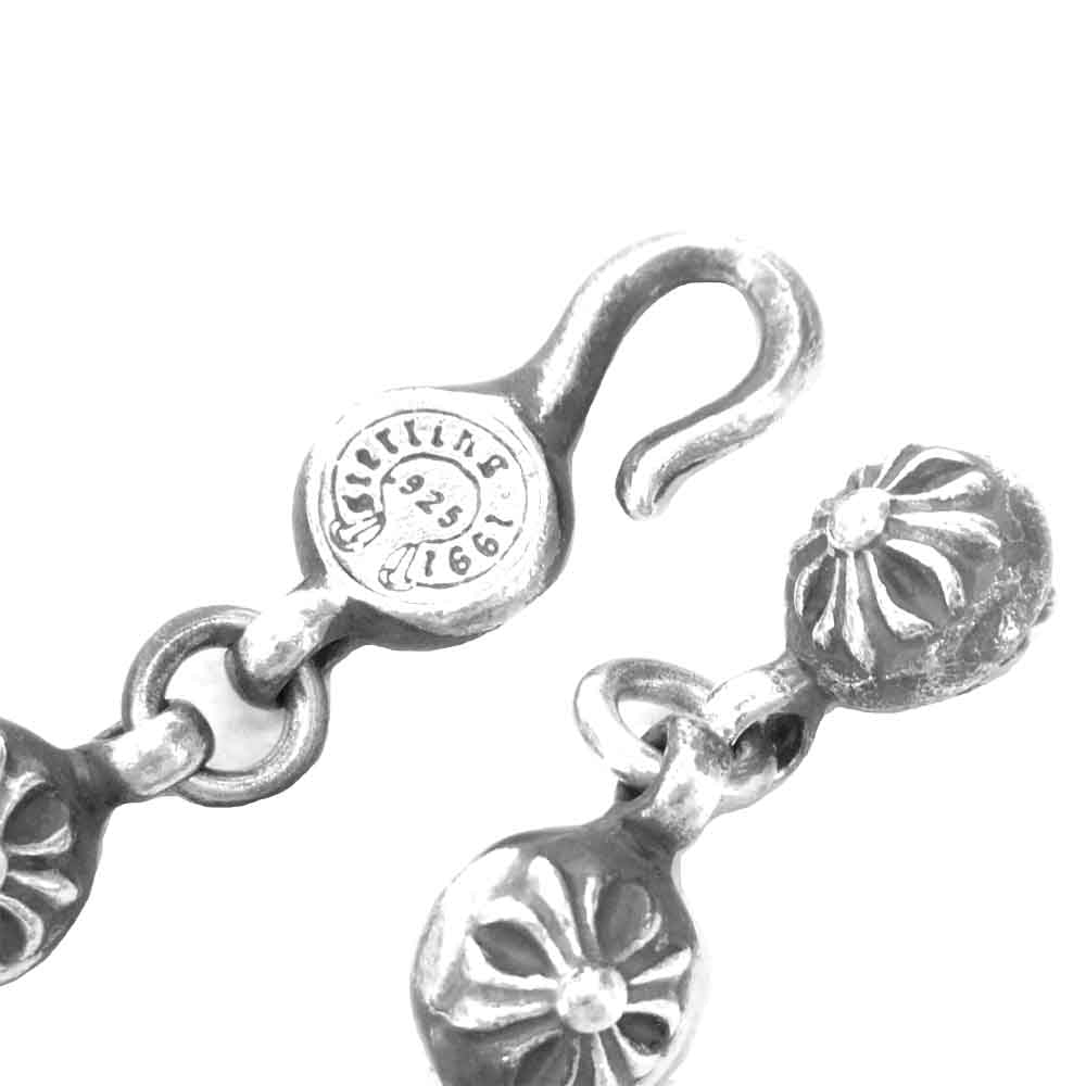 CHROME HEARTS クロムハーツ（原本有） スモール CH クロスクロス ボール ネックレス シルバー系【中古】