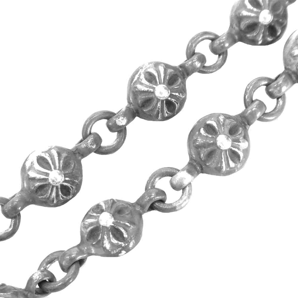 CHROME HEARTS クロムハーツ（原本有） スモール CH クロスクロス ボール ネックレス シルバー系【中古】