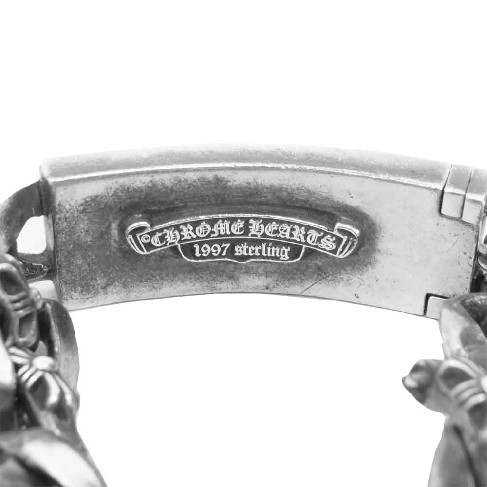 CHROME HEARTS クロムハーツ（原本無） フローラル ID ファンシー リンク ブレスレット シルバー系【中古】