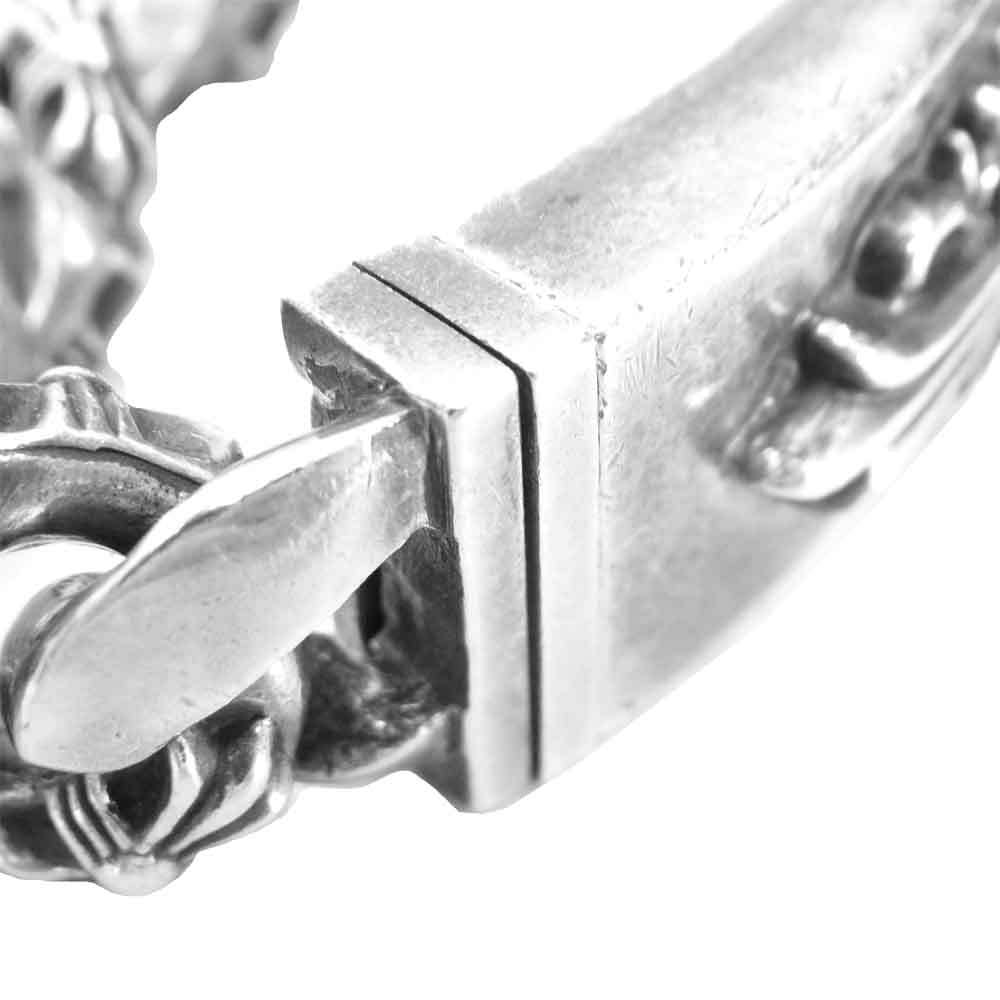 CHROME HEARTS クロムハーツ（原本無） フローラル ID ファンシー リンク ブレスレット シルバー系【中古】