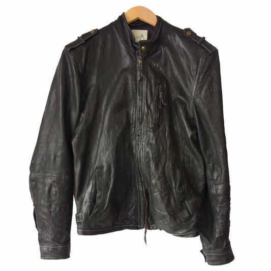 ロット セブンティエイト レザー ライダース ジャケット ブラック系 44【中古】