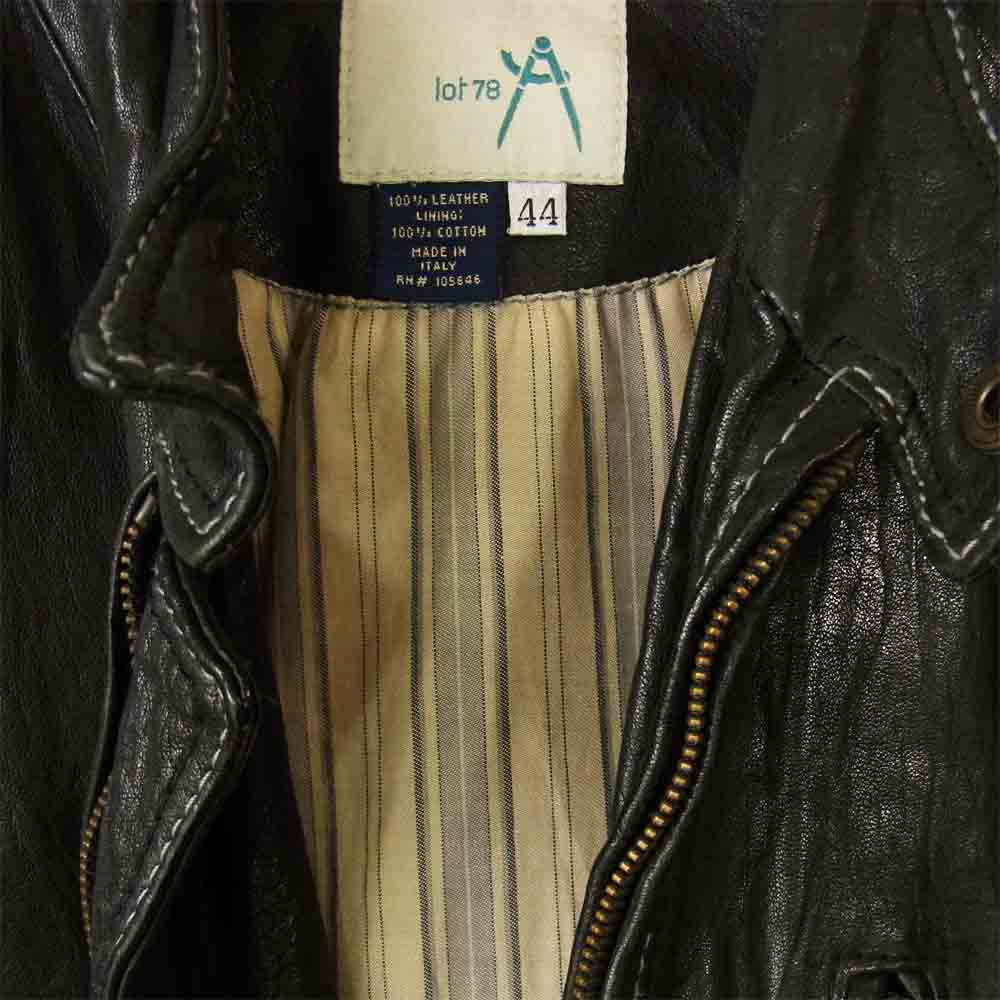 ロット セブンティエイト レザー ライダース ジャケット ブラック系 44【中古】