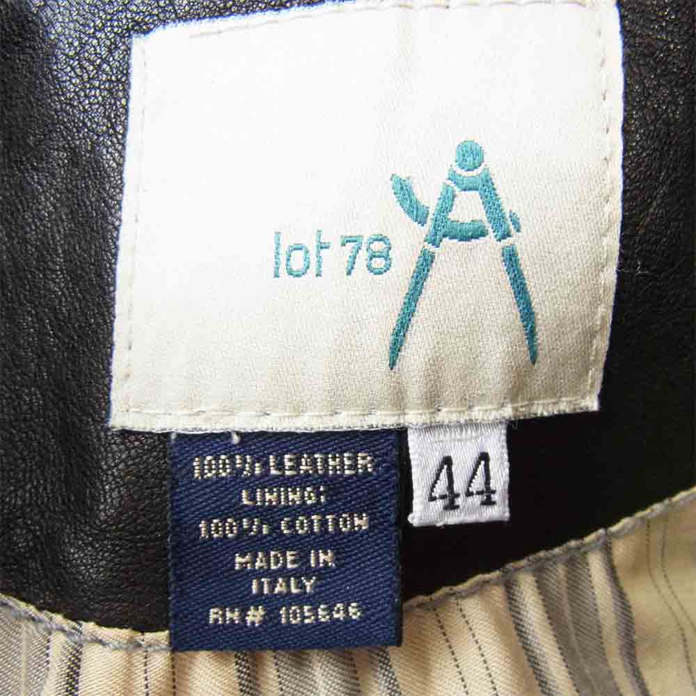 ロット セブンティエイト レザー ライダース ジャケット ブラック系 44【中古】