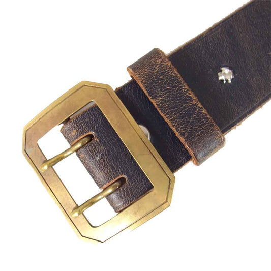 MADE IN GM JAPAN メイドインジーエムジャパン BRIDLE LEATHER BELT ブライドルレザーベルト ブラウン系【中古】