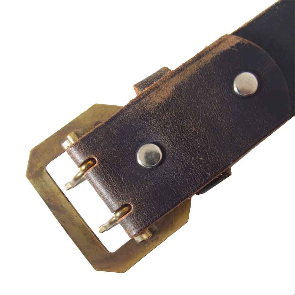 MADE IN GM JAPAN メイドインジーエムジャパン BRIDLE LEATHER BELT ブライドルレザーベルト ブラウン系【中古】