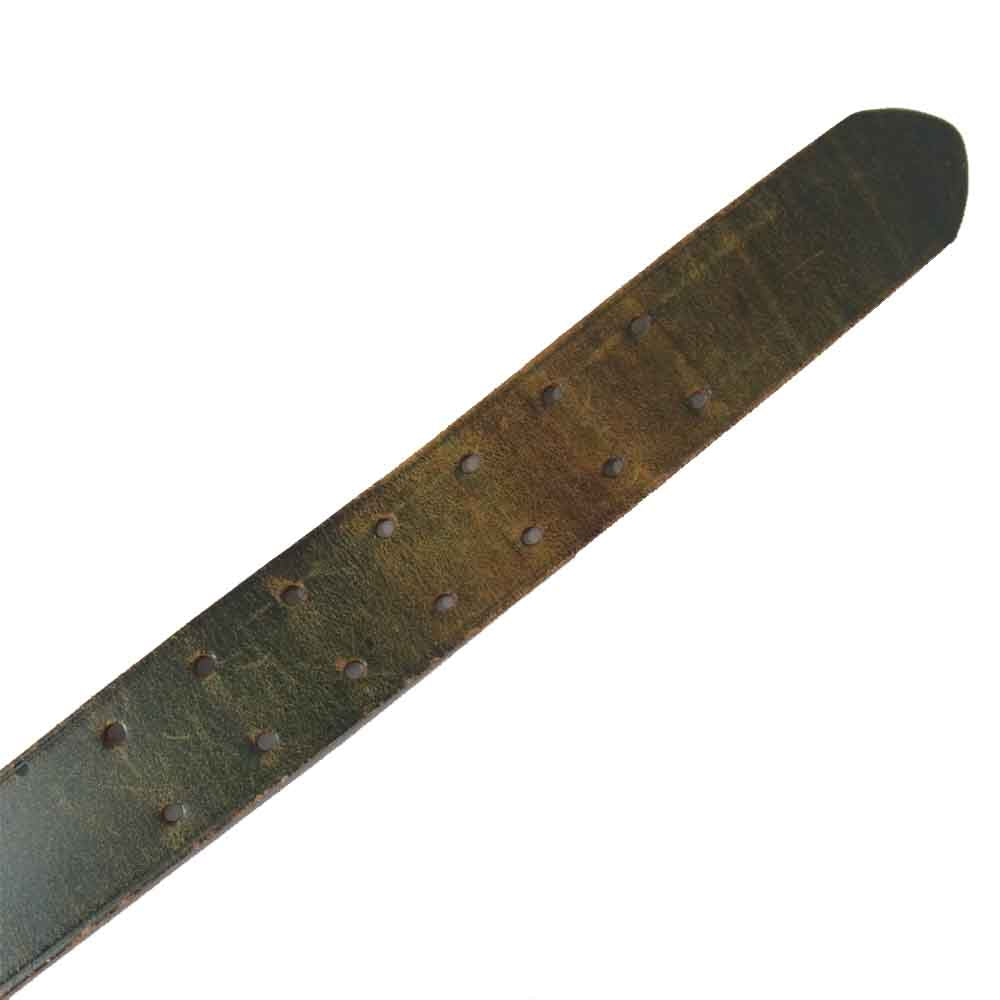 MADE IN GM JAPAN メイドインジーエムジャパン BRIDLE LEATHER BELT ブライドルレザーベルト グリーン系【中古】