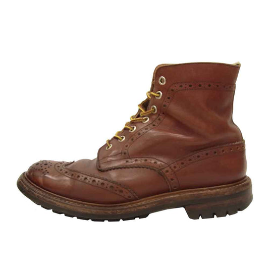 Tricker's トリッカーズ 5634 STOW ストウ カントリー ブーツ × Kurt Geiger カートガイガー  レッド系 7.5【中古】