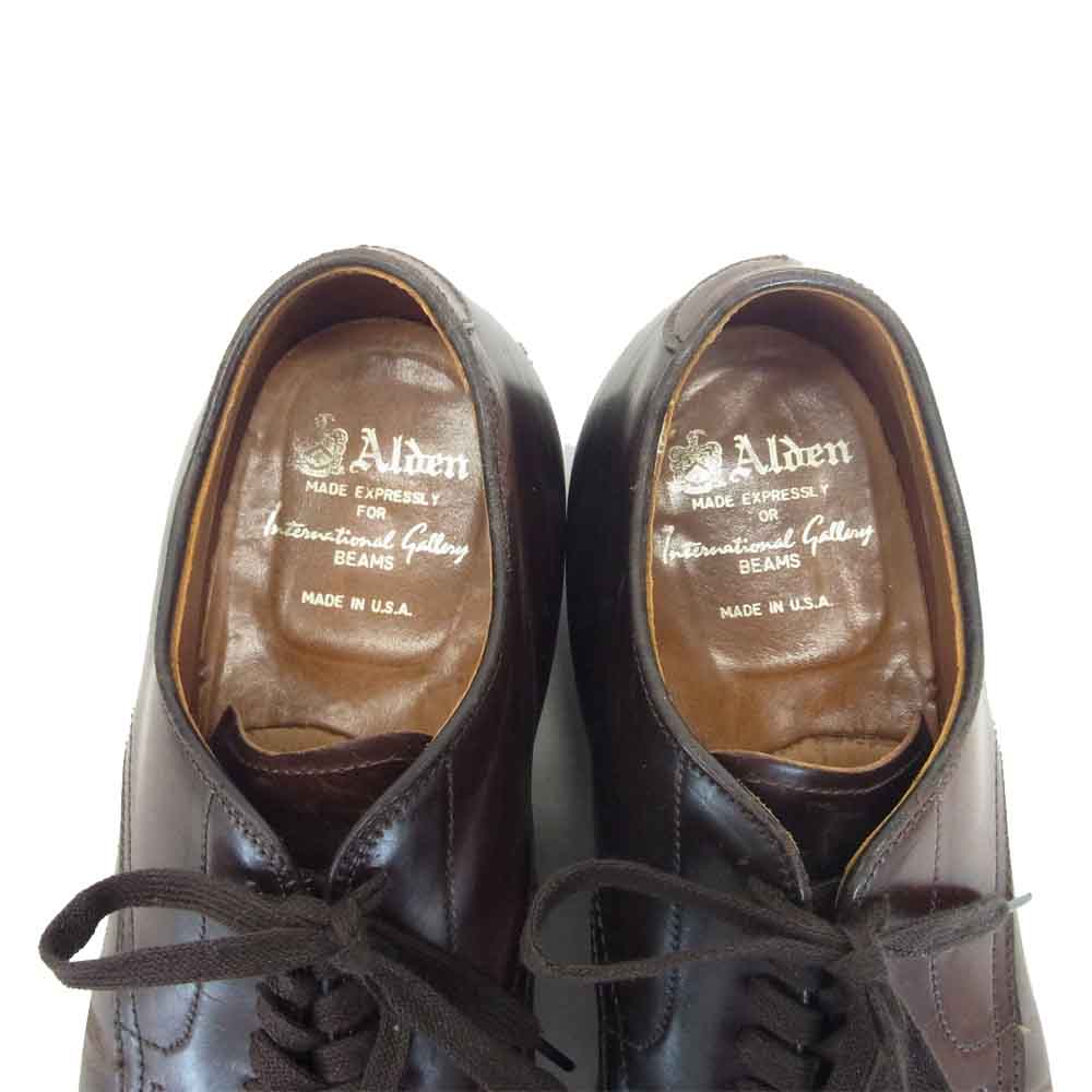 ALDEN オールデン 54322 × BEAMS ビームス コードバン Vチップ ダークブラウン系 6 1/2【中古】