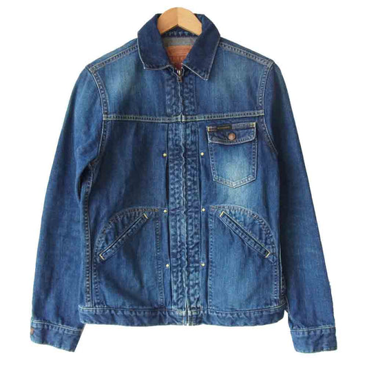 HYSTERIC GLAMOUR ヒステリックグラマー 0224AB01 ジップアップ デニム ジャケット インディゴブルー系 M【中古】