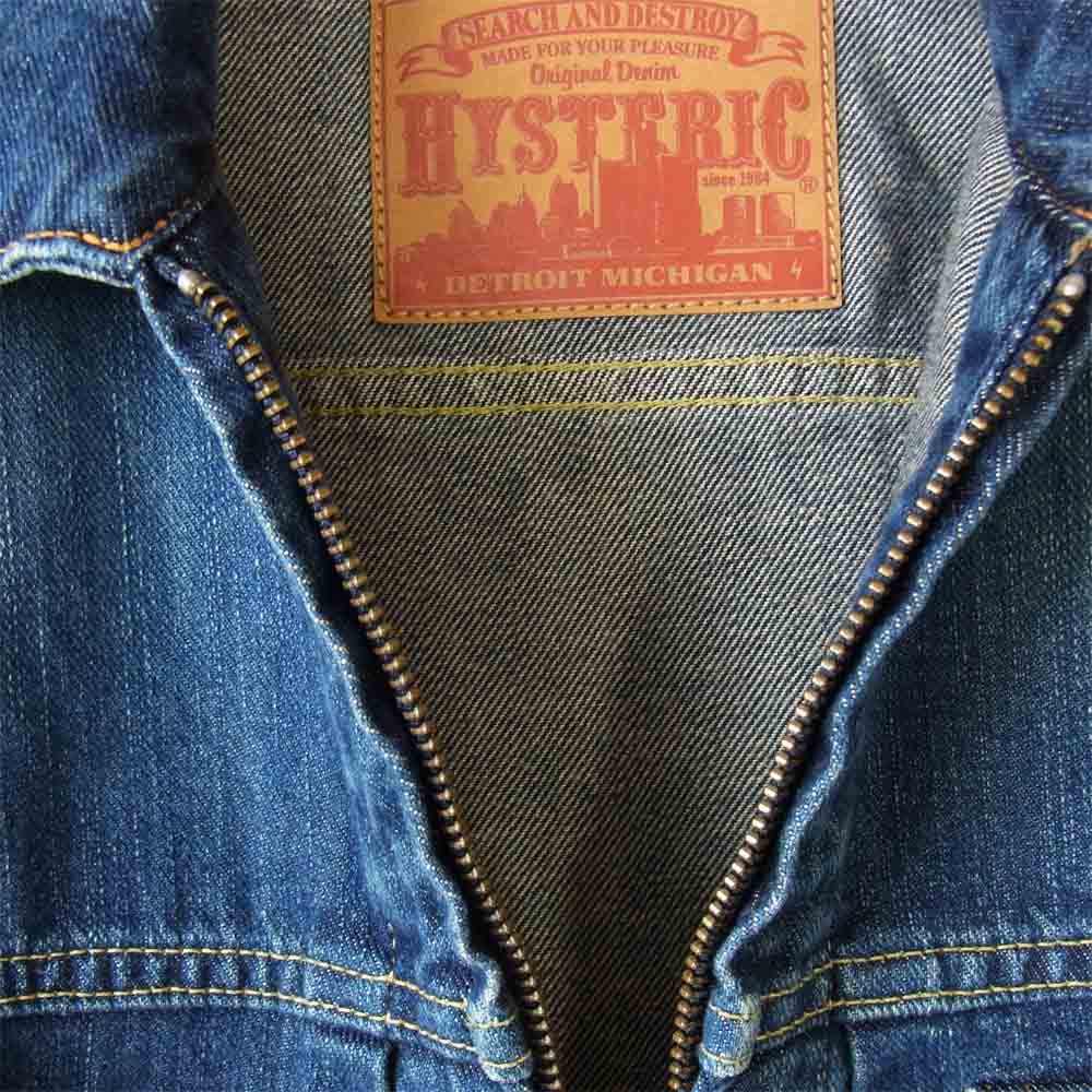 HYSTERIC GLAMOUR ヒステリックグラマー 0224AB01 ジップアップ デニム ジャケット インディゴブルー系 M【中古】