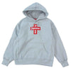 Supreme シュプリーム 未使用品 Cross Box Logo Hooded Sweatshirt クロスボックスロゴ パーカー グレー系 S【極上美品】【中古】