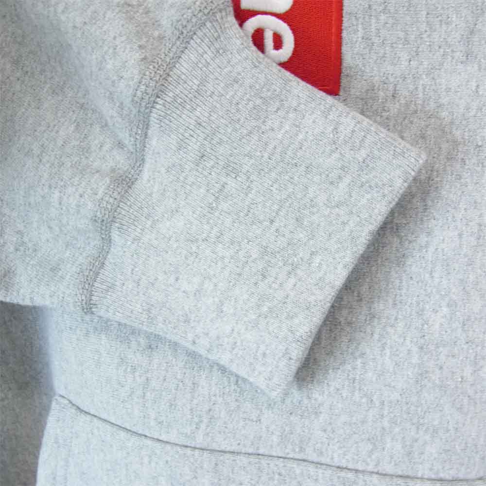 Supreme シュプリーム 未使用品 Cross Box Logo Hooded Sweatshirt クロスボックスロゴ パーカー グレー系 S【極上美品】【中古】