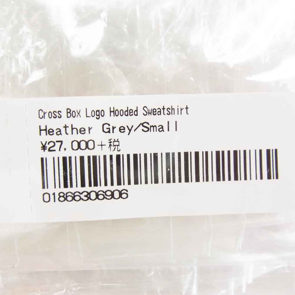 Supreme シュプリーム 未使用品 Cross Box Logo Hooded Sweatshirt クロスボックスロゴ パーカー グレー系 S【極上美品】【中古】