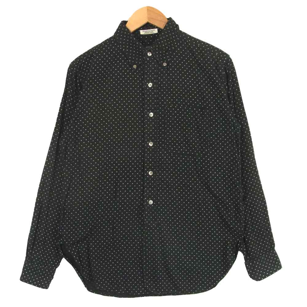 Engineered Garments エンジニアードガーメンツ ドット フランネル ボタンダウン 長袖 シャツ ブラック系 S【中古】