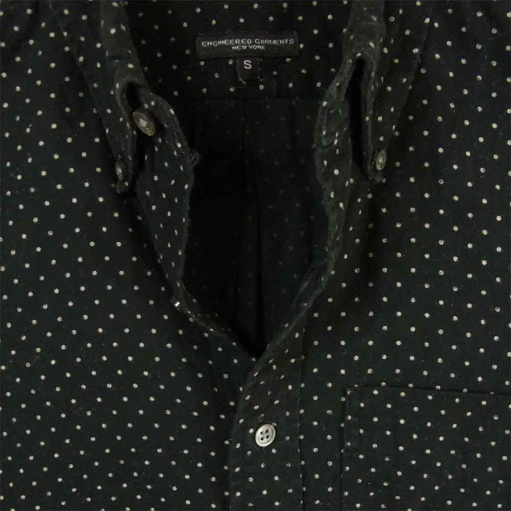Engineered Garments エンジニアードガーメンツ ドット フランネル ボタンダウン 長袖 シャツ ブラック系 S【中古】