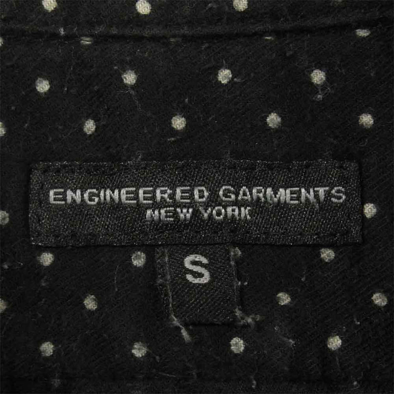 Engineered Garments エンジニアードガーメンツ ドット フランネル ボタンダウン 長袖 シャツ ブラック系 S【中古】