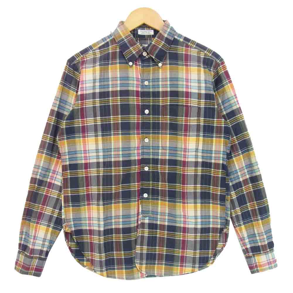 Engineered Garments エンジニアードガーメンツ マドラスチェック ボタンダウン ワーク シャツ ブルー系 S【中古】