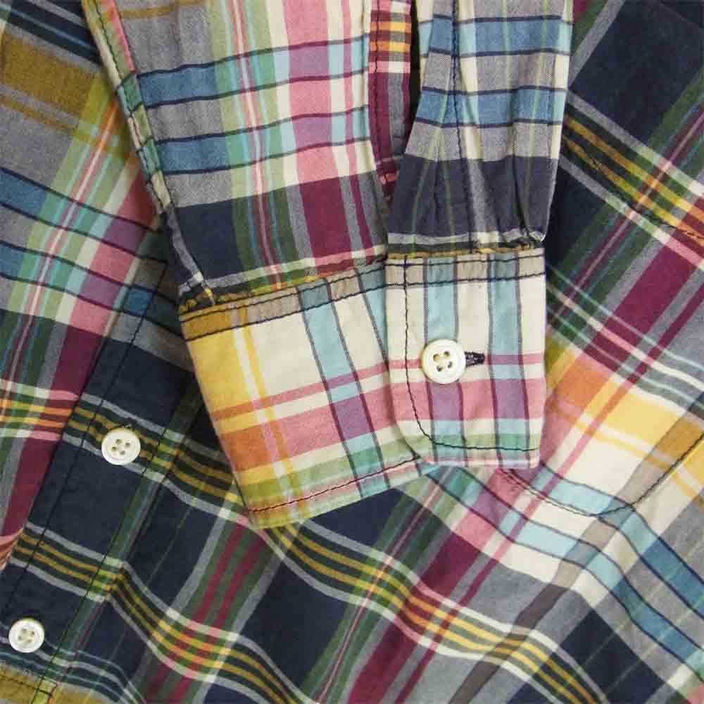 Engineered Garments エンジニアードガーメンツ マドラスチェック ボタンダウン ワーク シャツ ブルー系 S【中古】