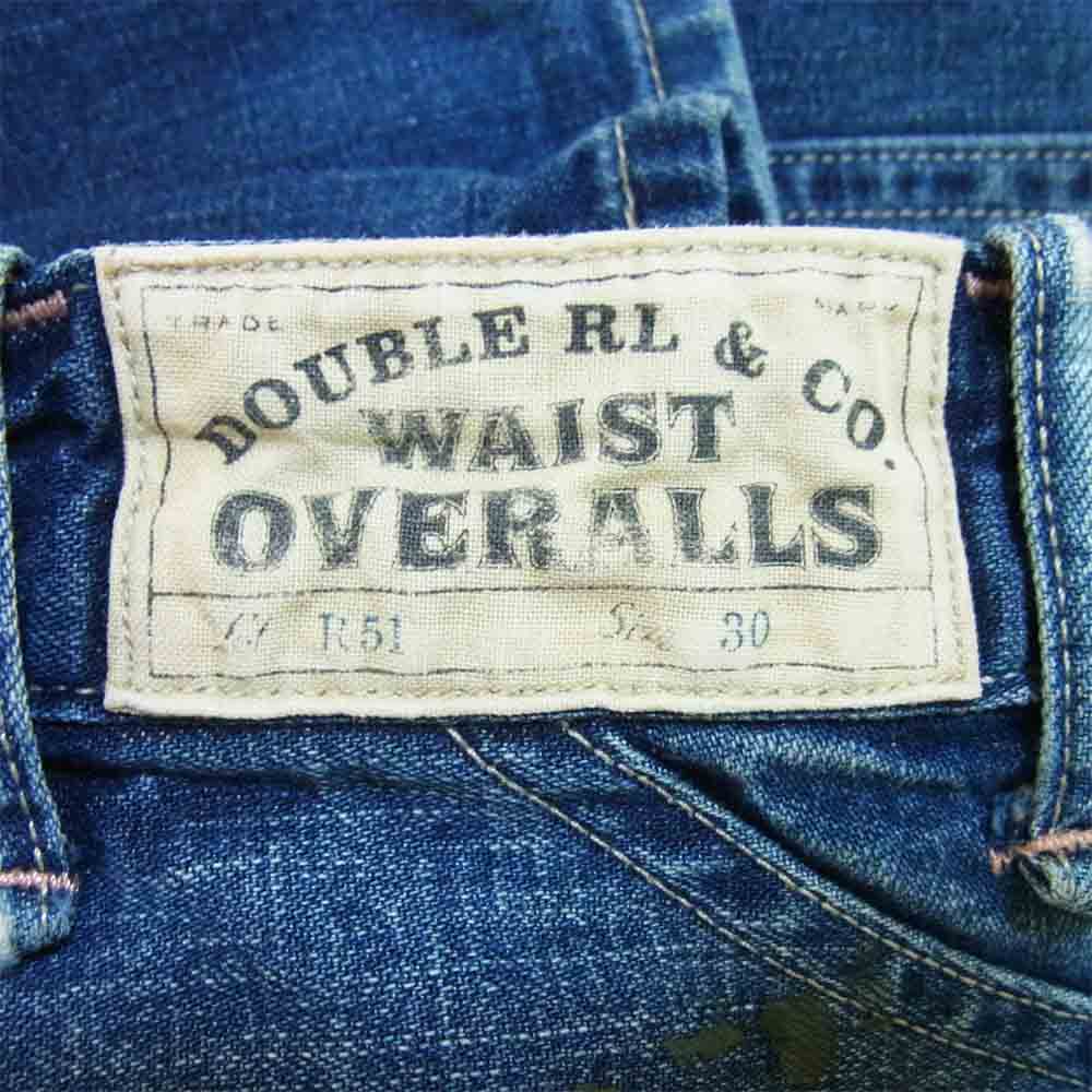 RRL ダブルアールエル ペイント加工 ダブルニー ペインター デニム インディゴブルー系 30【中古】