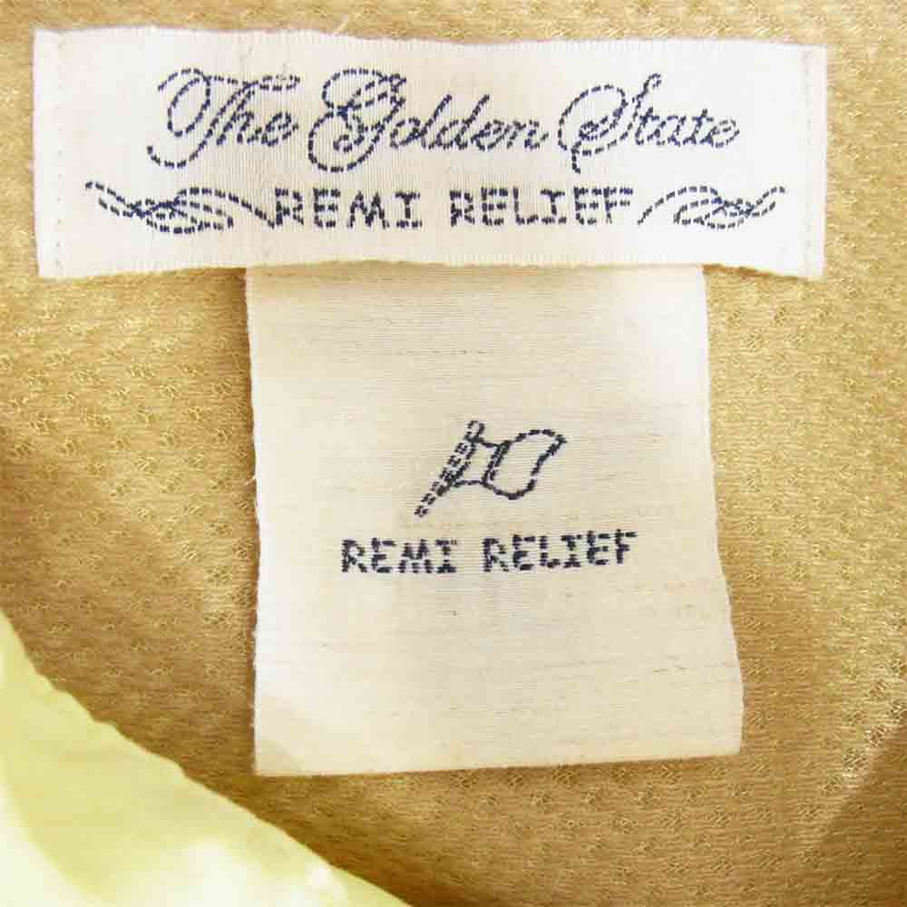 REMI RELIEF レミレリーフ コンチョスナップボタン ナイロンクロス コーチ ジャケット イエロー系 S【中古】