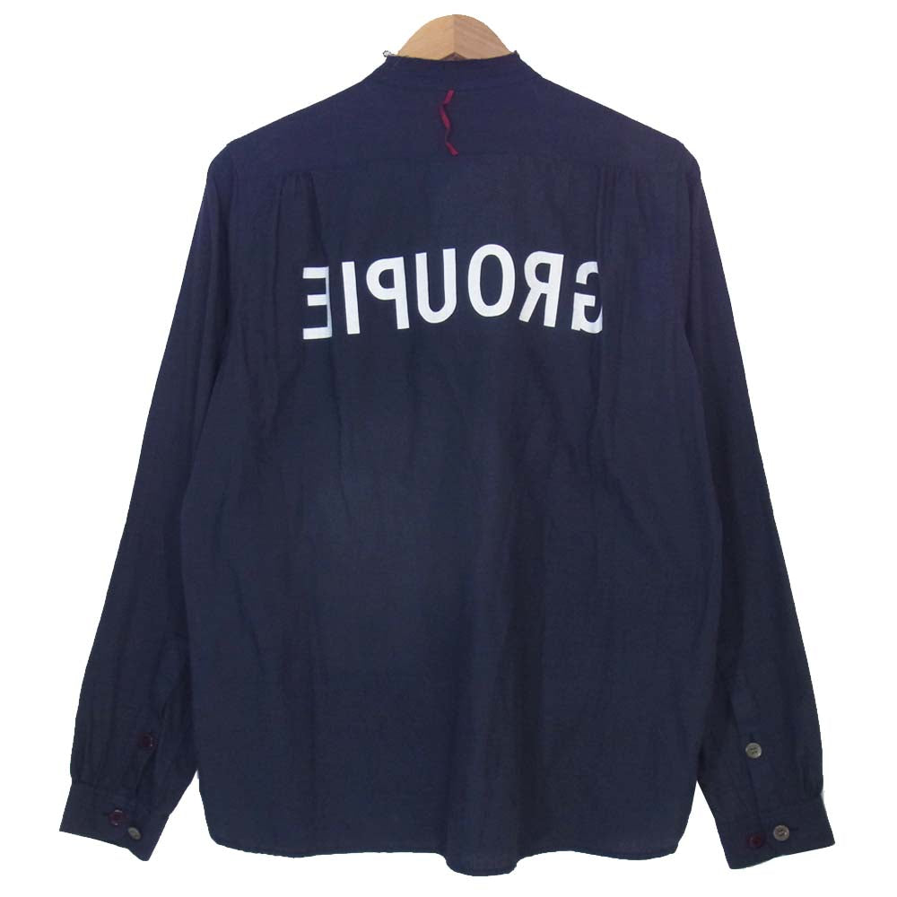 UNDERCOVER アンダーカバー 16SS UCQ4401-1 GROUPIE バックプリント カディ プルオーバー シャツ ネイビー系 2【中古】