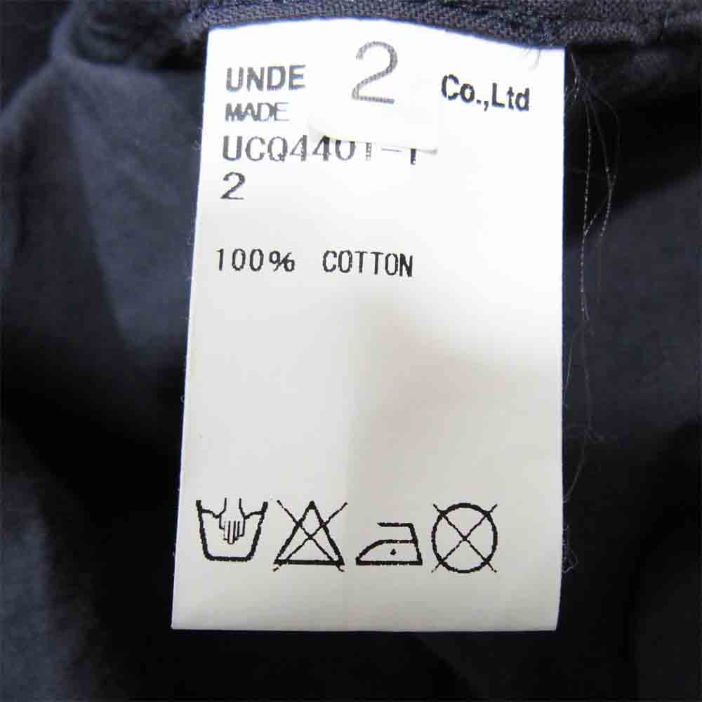 UNDERCOVER アンダーカバー 16SS UCQ4401-1 GROUPIE バックプリント カディ プルオーバー シャツ ネイビー系 2【中古】