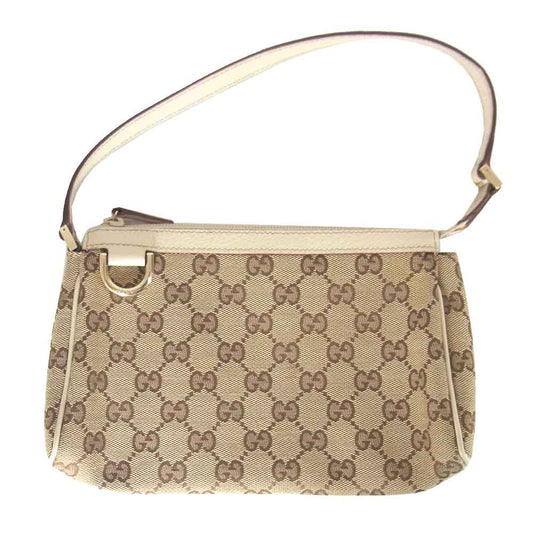 GUCCI グッチ 145750 GG キャンパス アクセサリー ポーチ ブラウン系【中古】