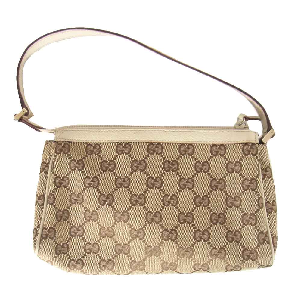 GUCCI グッチ 145750 GG キャンパス アクセサリー ポーチ ブラウン系【中古】