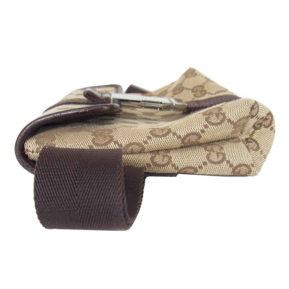 GUCCI グッチ 131236 GG キャンバス ウエストバッグ ボディーバッグ ブラウン系【中古】