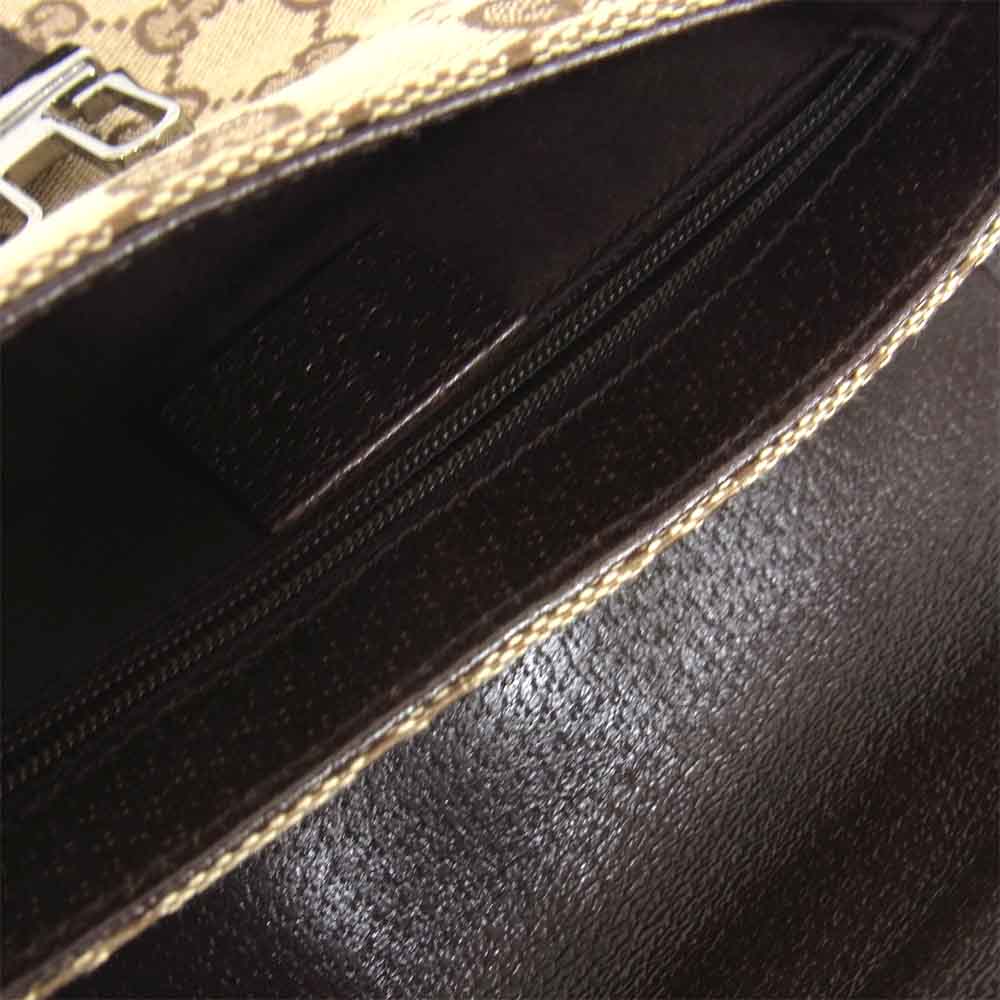 GUCCI グッチ 131236 GG キャンバス ウエストバッグ ボディーバッグ ブラウン系【中古】