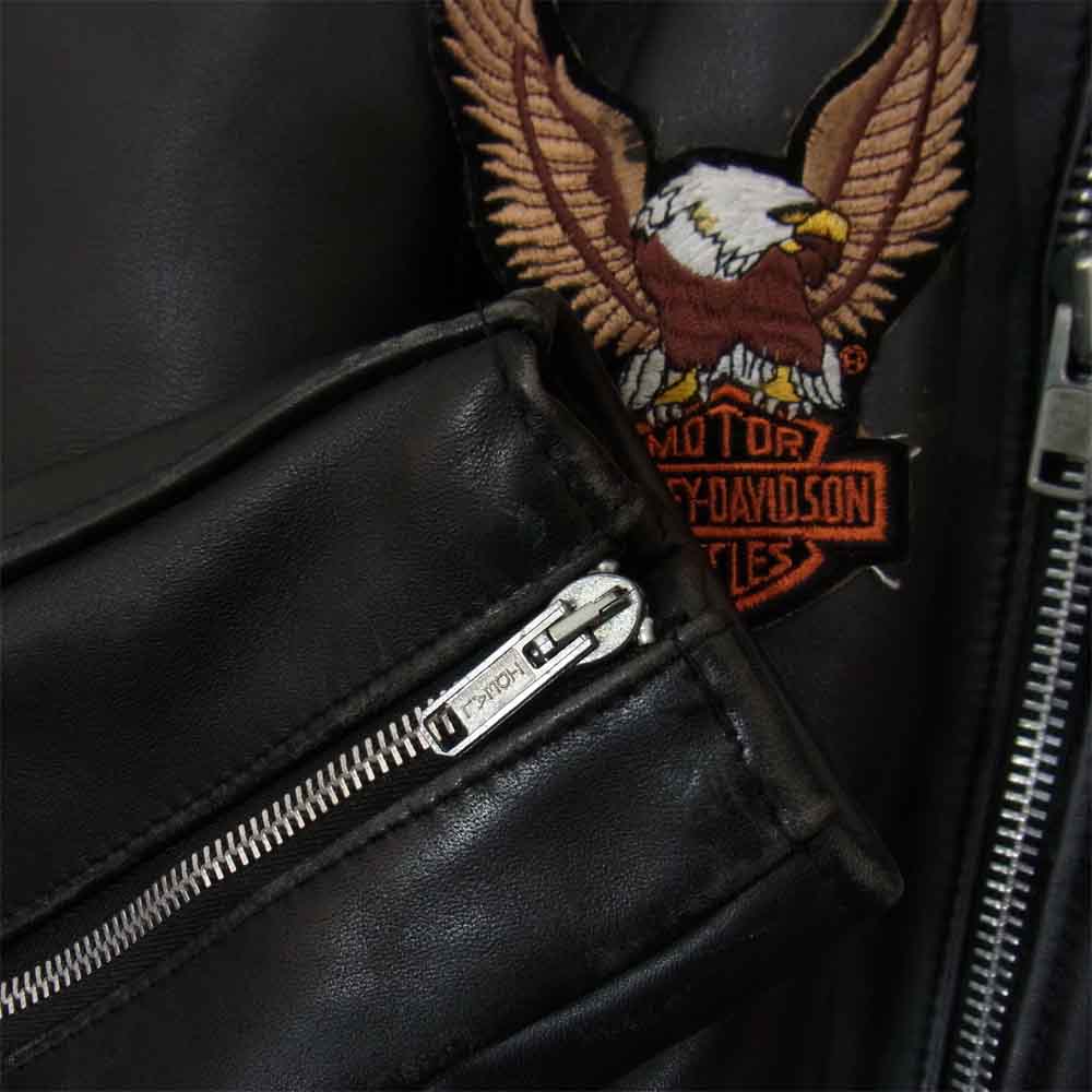 schott ショット 618 USA製 DOUBLE RIDERS ワッペン カスタム ダブル ライダース ジャケット ブラック系 42【中古】