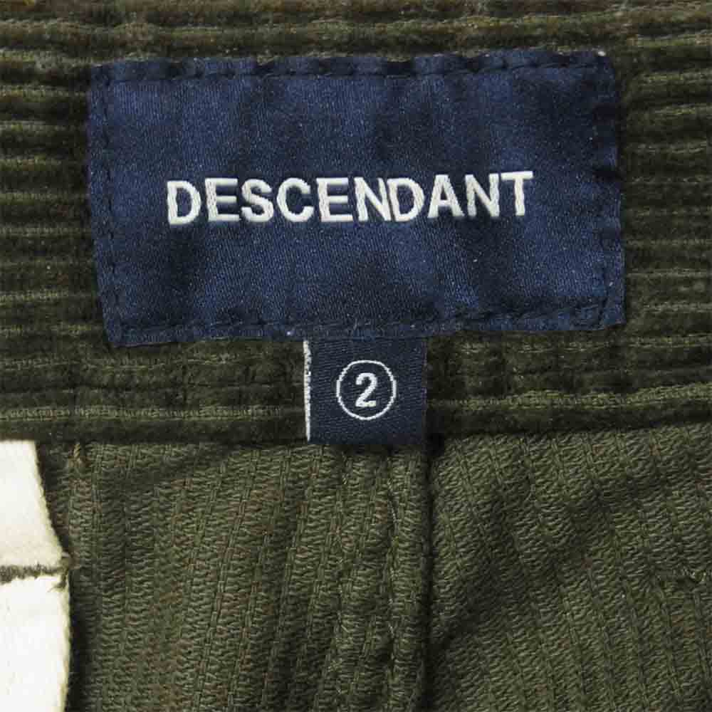 DESCENDANT ディセンダント CORDUROY TROUSERS コーデュロイ トラウザーズ パンツ グリーン系 2【中古】