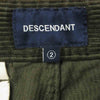 DESCENDANT ディセンダント CORDUROY TROUSERS コーデュロイ トラウザーズ パンツ グリーン系 2【中古】