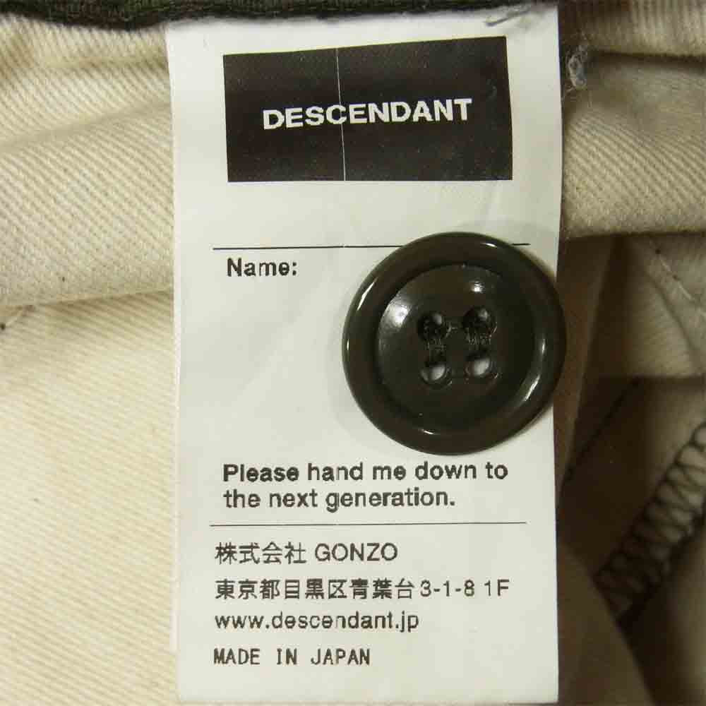 DESCENDANT ディセンダント CORDUROY TROUSERS コーデュロイ トラウザーズ パンツ グリーン系 2【中古】