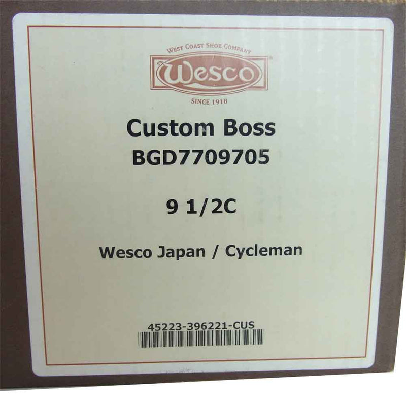 WESCO ウエスコ Custom Boss カスタム ボス エンジニア ブーツ ワインレッド系 9 1/2【中古】