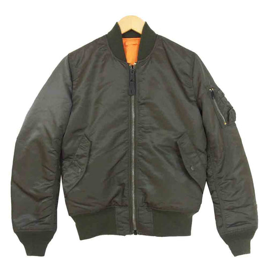 ALPHA アルファ 0615-00-573-8335 MA-1 フライトジャケット カーキ系 S【美品】【中古】