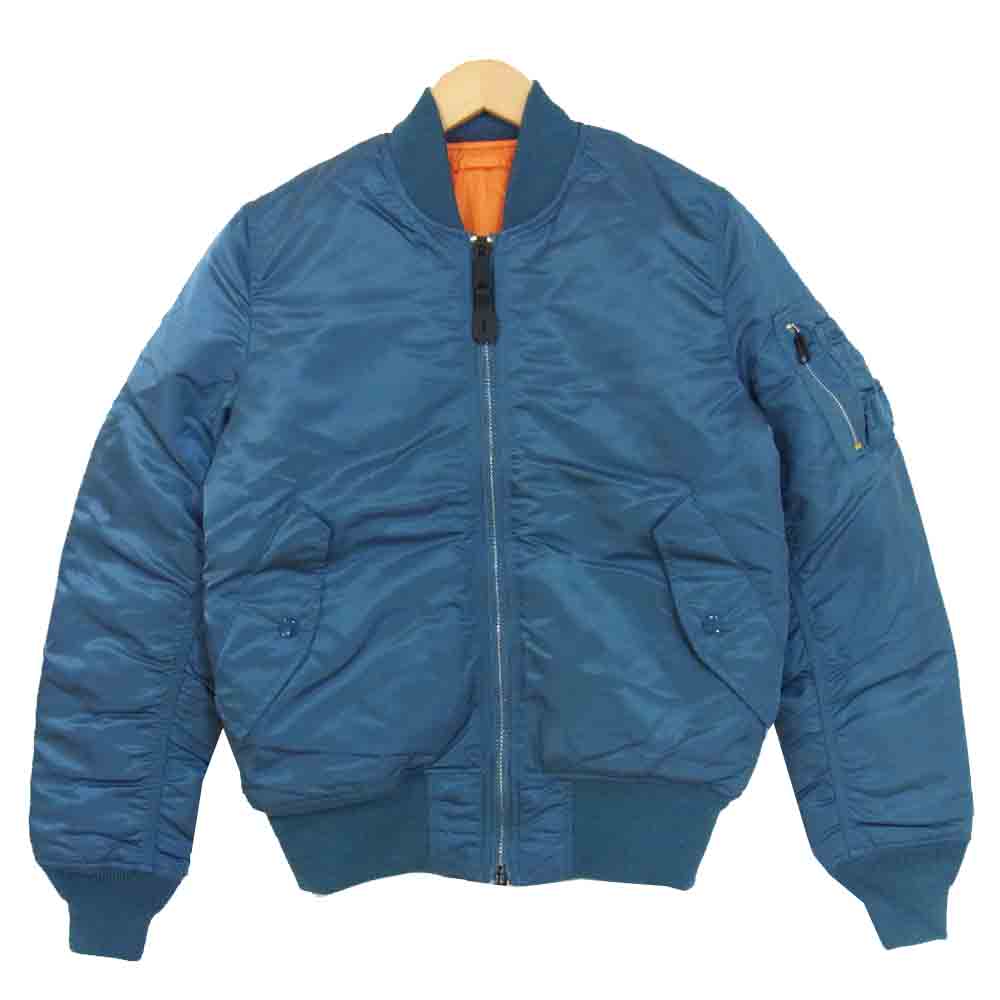 ALPHA アルファ 0615-00-573-8335 MA-1 フライトジャケット ブルー系 S【美品】【中古】