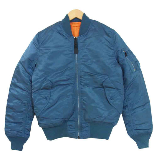 ALPHA アルファ 0615-00-573-8335 MA-1 フライトジャケット ブルー系 S【美品】【中古】