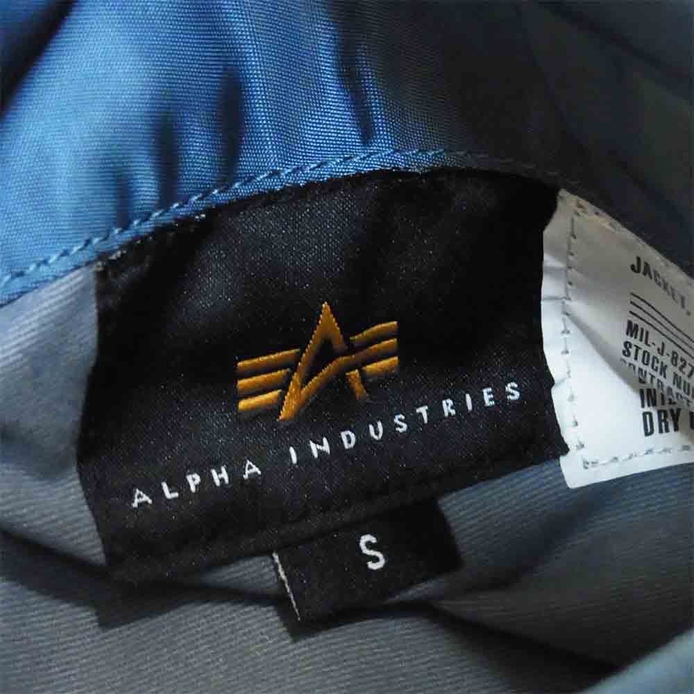 ALPHA アルファ 0615-00-573-8335 MA-1 フライトジャケット ブルー系 S【美品】【中古】