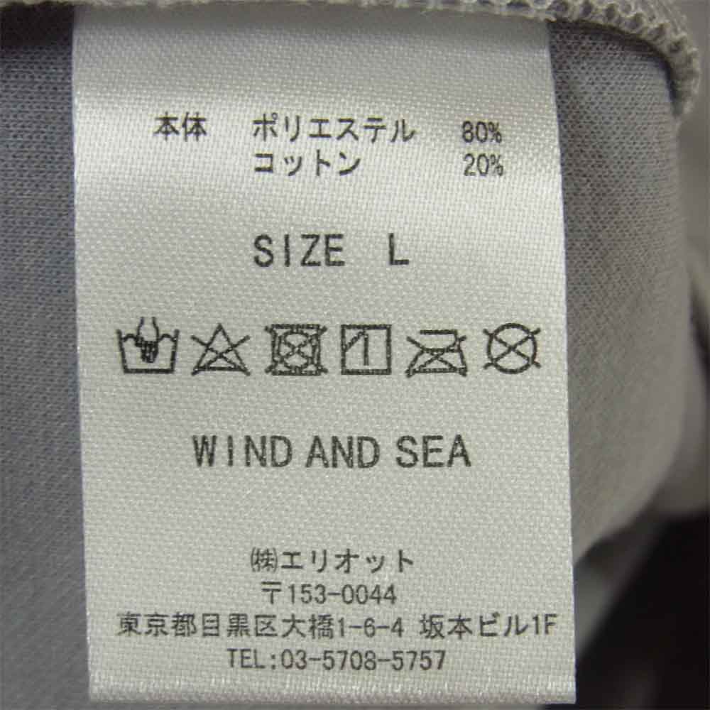 ウィンダンシー WDS-JER-05 ロゴ刺繍 半袖 ポロシャツ ポリエステル グレー系 L【美品】【中古】