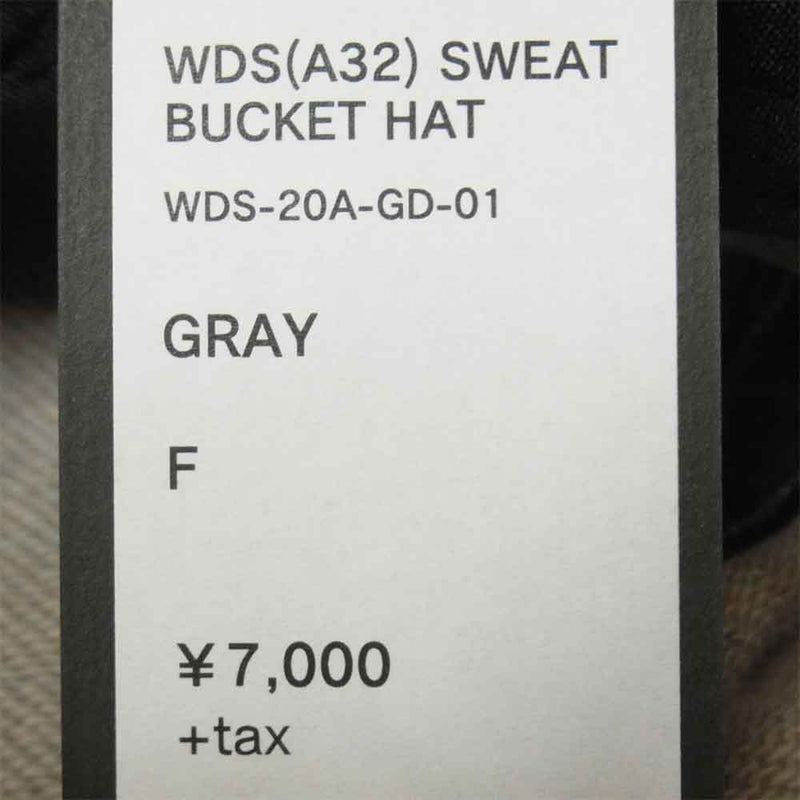 ウィンダンシー 20AW WDS-20A-GD-01 WDS SWEAT BUCKET HAT ロゴ スウェット バケット ハット グレー系 M【新古品】【未使用】【中古】
