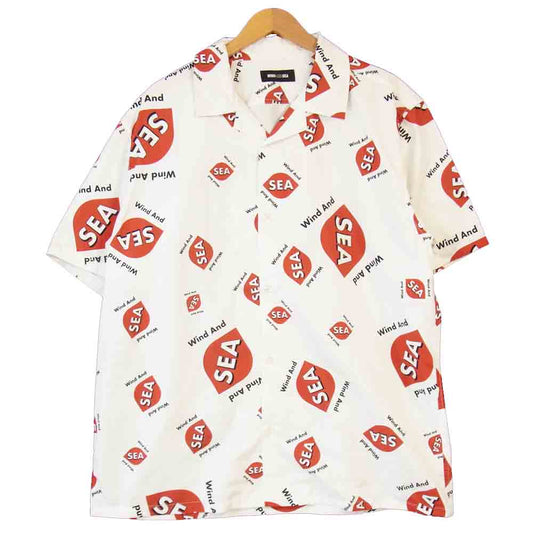ウィンダンシー WDS-SH-01 WDS rhombus-pattern Open coller shirt 総柄 オープンカラー 半袖シャツ ホワイト系 XL【美品】【中古】