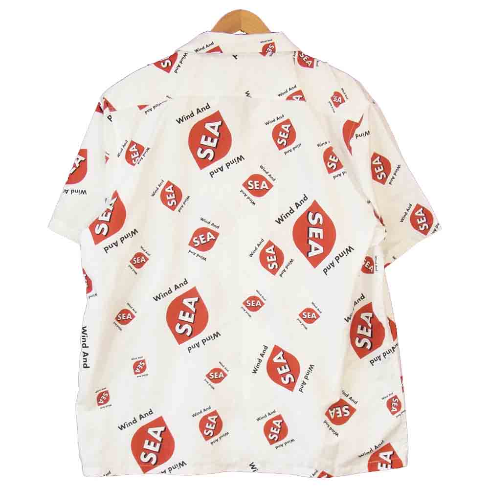 ウィンダンシー WDS-SH-01 WDS rhombus-pattern Open coller shirt 総柄 オープンカラー 半袖シャツ ホワイト系 XL【美品】【中古】