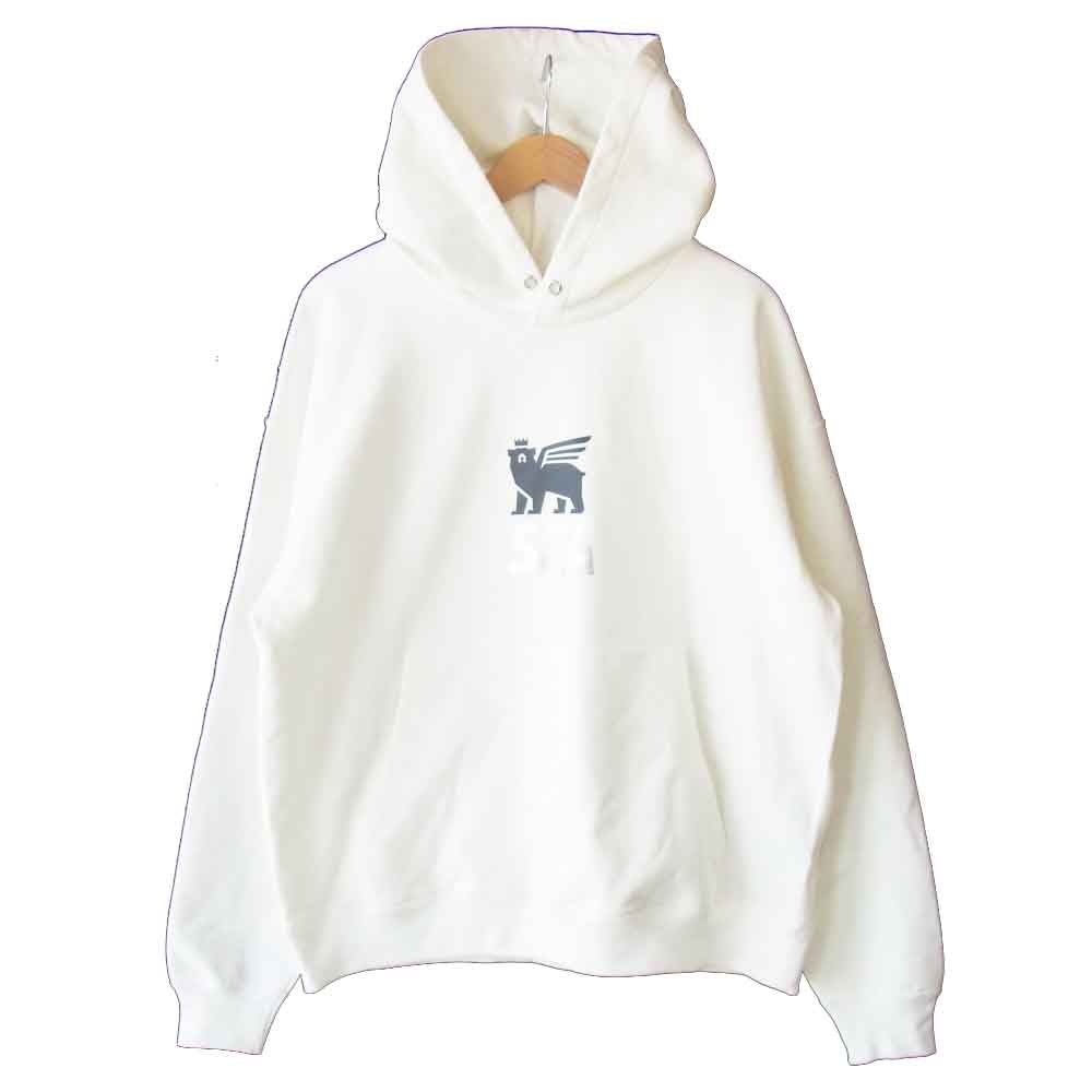 ウィンダンシー WDS-STNLY-05 STANLEY スタンリー WDS Hoodie ロゴ パーカー ホワイト系 L【美品】【中古】