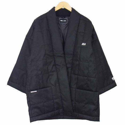 ウィンダンシー WDS-JK-12 ロゴ キルティング ナイロン 法被 ジャケット ブラック系 L【美品】【中古】