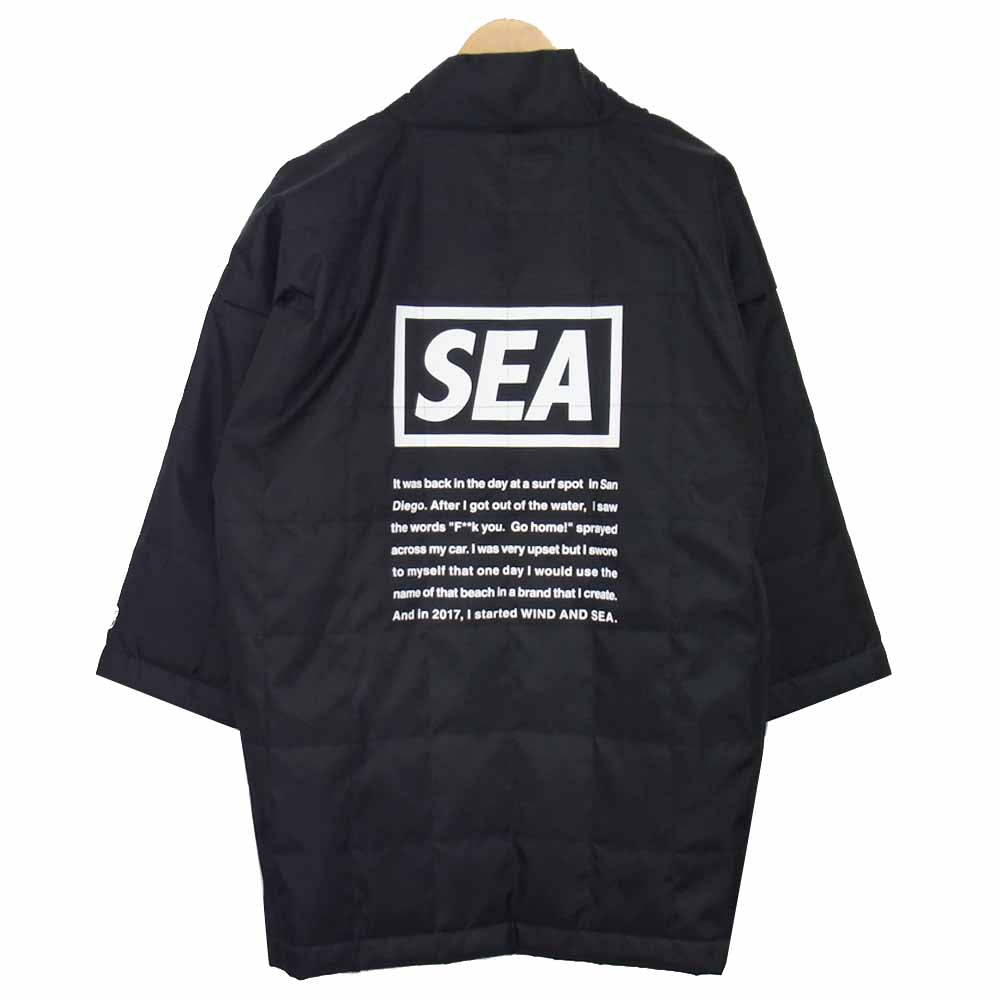 ウィンダンシー WDS-JK-12 ロゴ キルティング ナイロン 法被 ジャケット ブラック系 L【美品】【中古】