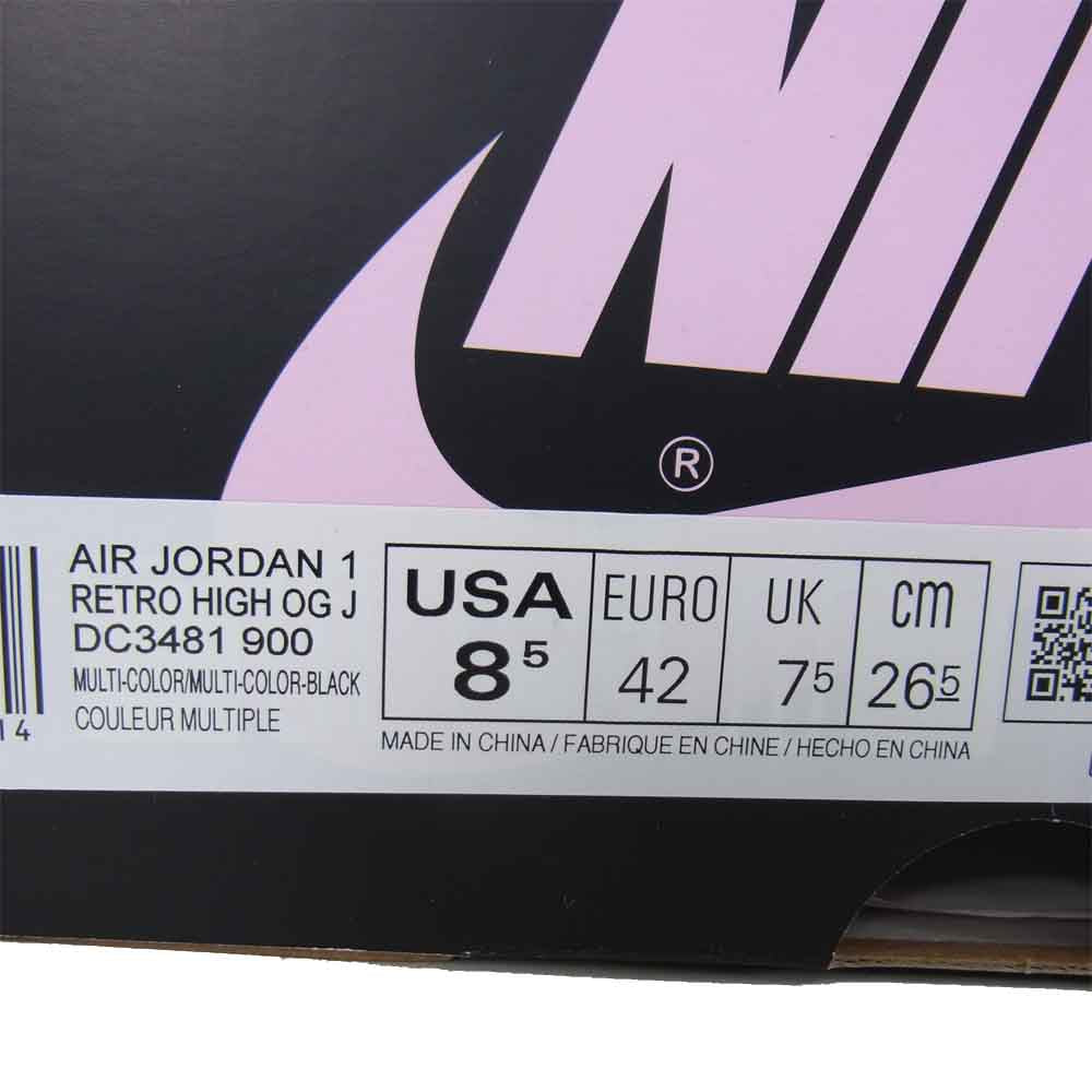 NIKE AIR JORDAN ナイキ ジョーダン DC3481-900 極美品 J BALVIN ジェーバルビン 1 RETRO HIGH OG MULTI-COLOR ワン レトロ ハイ マルチカラー 26.5cm【美品】【中古】