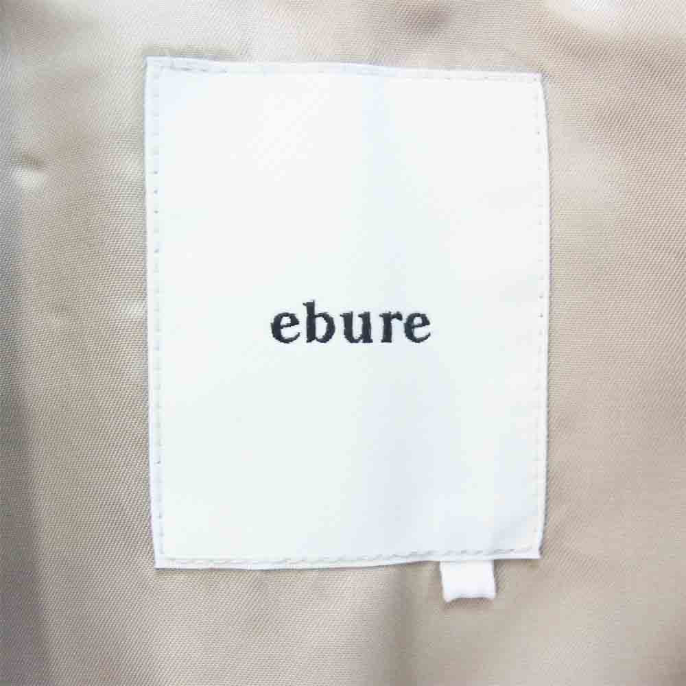 ebure ヘビーメルトン チェスター ロングコート ホワイト系 グレー系 38【美品】【中古】